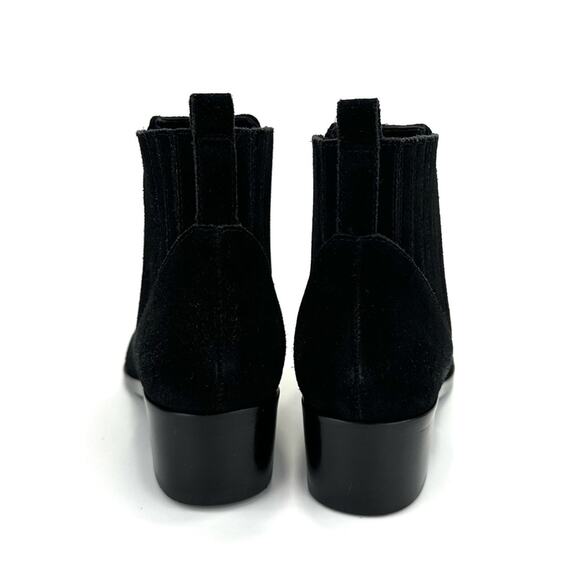 Marc Fisher LTD Yolli Women Black Ankle Boot Size 6 Suede Block Heel Bootie New - Picture 6 of 16